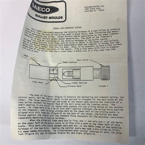 saeco lead hardness tester instructions